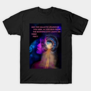 deep girl galaxy quote T-Shirt